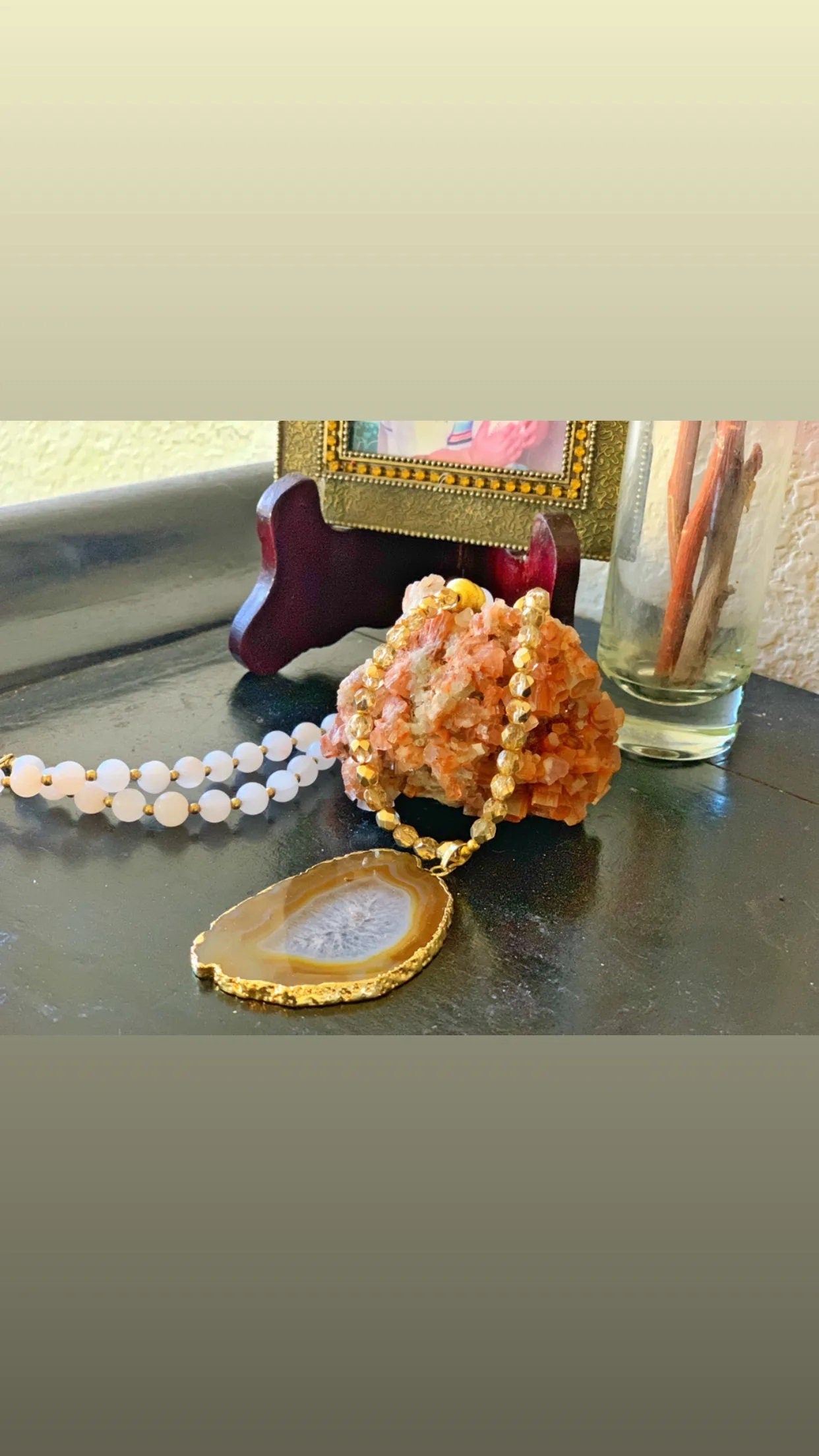 Stunning Citrine necklace! You will receive a plethora of compliments on this necklace!