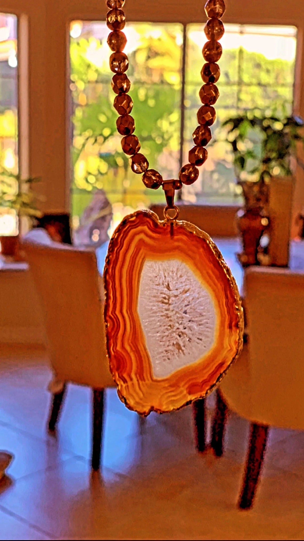 Stunning Citrine necklace! You will receive a plethora of compliments on this necklace!